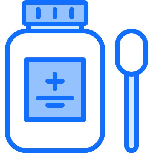 Cough syrup Coloring Blue icon