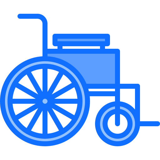 Wheelchair Coloring Blue icon