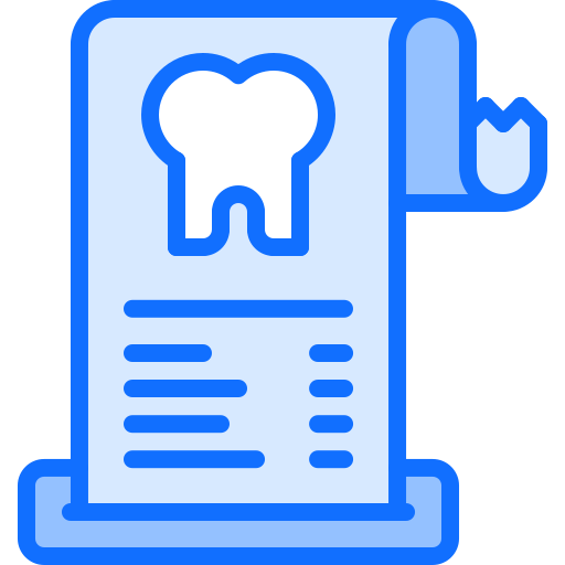 치과 검진 Coloring Blue icon