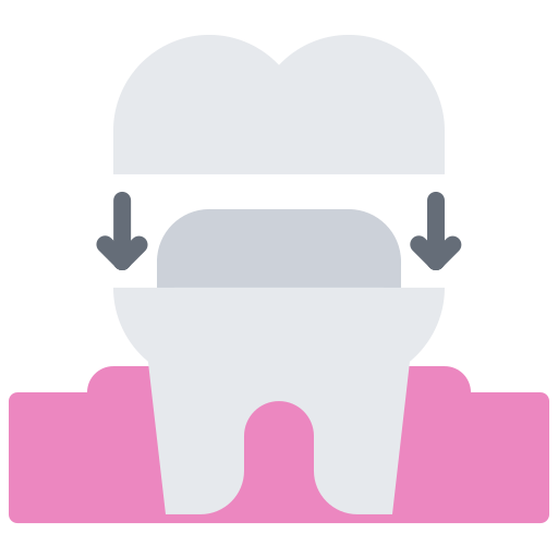 korona dentystyczna Coloring Flat ikona