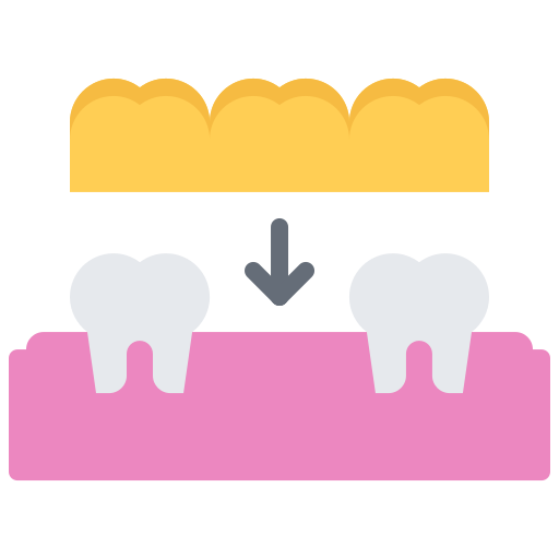 Зубная коронка Coloring Flat иконка