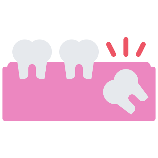 mal di denti Coloring Flat icona