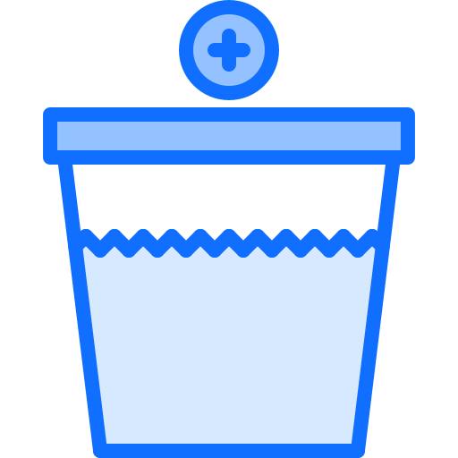 소변 샘플 Coloring Blue icon