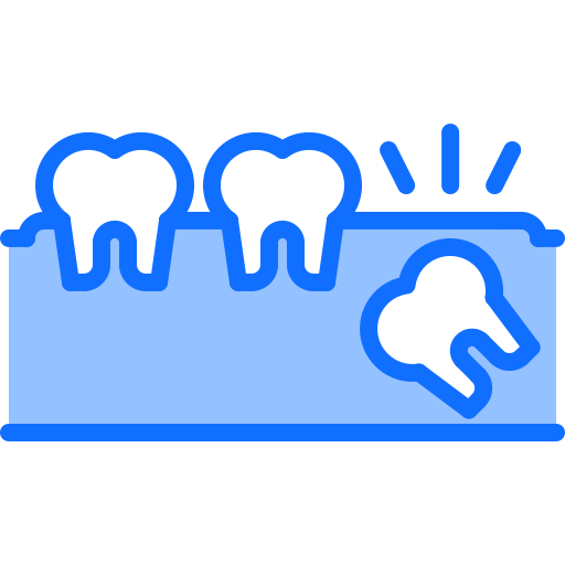 mal di denti Coloring Blue icona