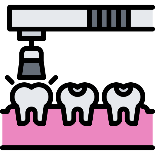 strumenti del dentista Coloring Color icona