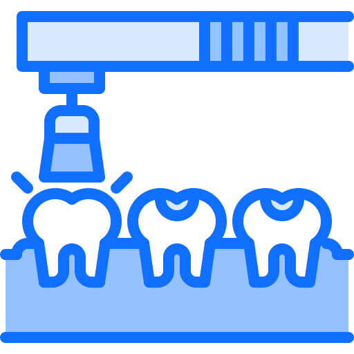 Dentist tools Coloring Blue icon