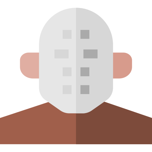 hockey masker Basic Straight Flat icoon