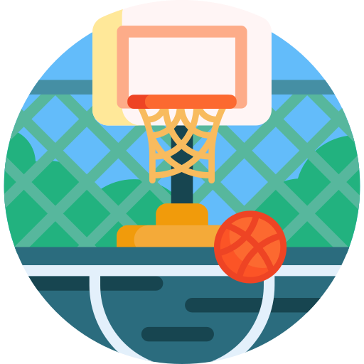 バスケットボールのコート Detailed Flat Circular Flat icon