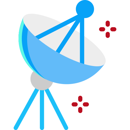 Satellite dish SBTS2018 Flat icon