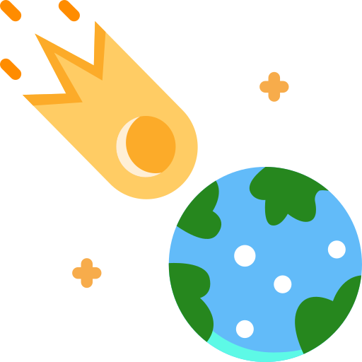 asteroïde SBTS2018 Flat icoon