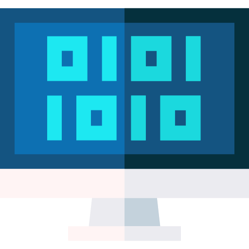 codice binario Basic Straight Flat icona