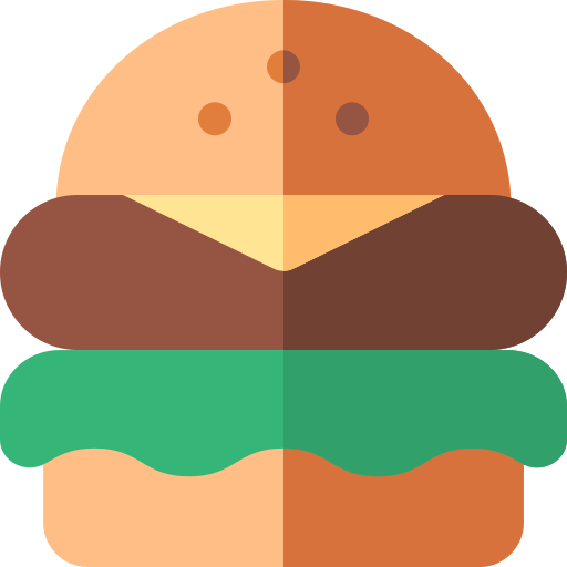 hamburger Basic Rounded Flat icoon