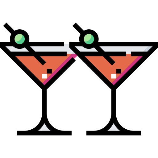 Cocktails Detailed Straight Lineal color icon