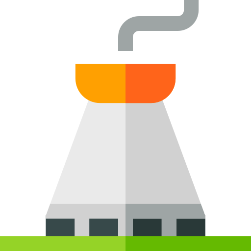 Nuclear plant Basic Straight Flat icon