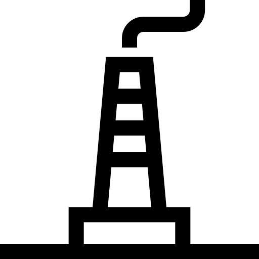 kerncentrale Basic Straight Lineal icoon