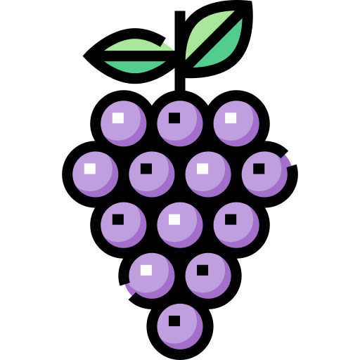 les raisins Detailed Straight Lineal color Icône