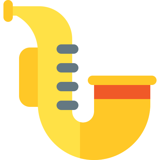 saxophon Basic Rounded Flat icon