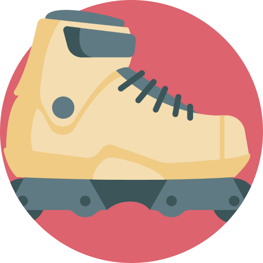Skate Detailed Flat Circular Flat icon