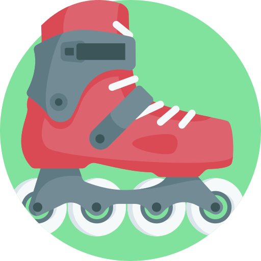 Roller skates Detailed Flat Circular Flat icon
