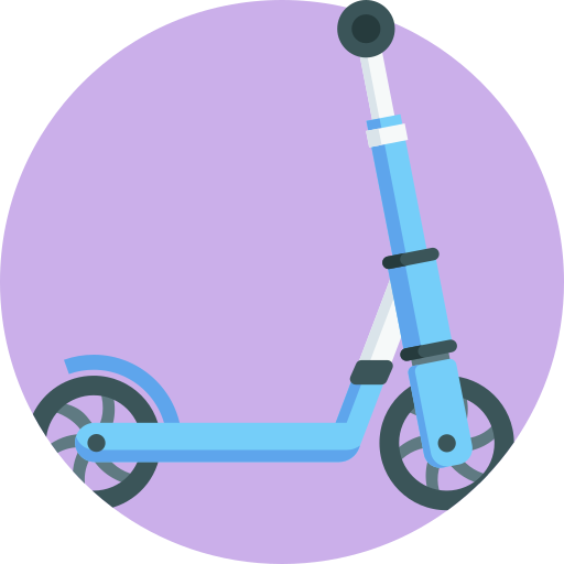 kick-scooter Detailed Flat Circular Flat icoon