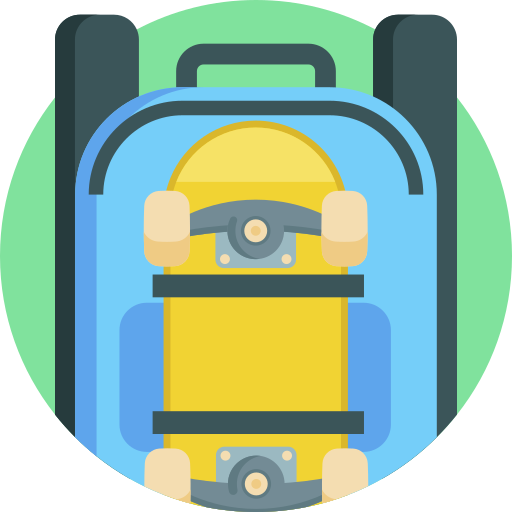 Backpack Detailed Flat Circular Flat icon