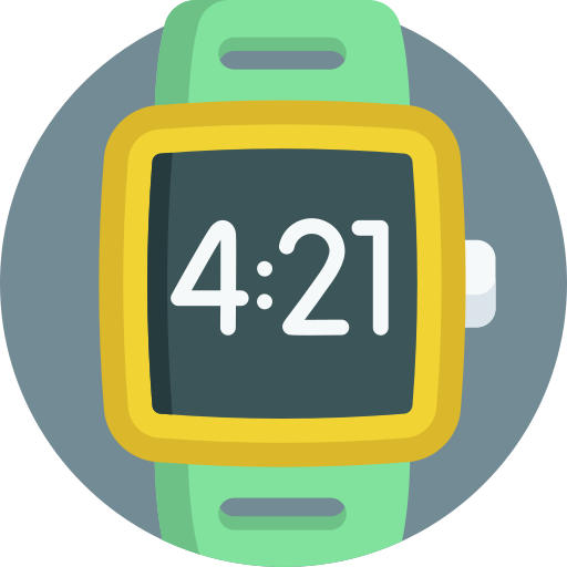 デジタル腕時計 Detailed Flat Circular Flat icon
