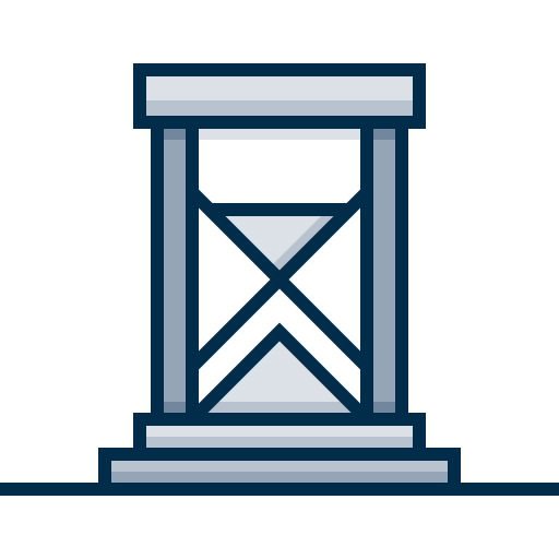 reloj de arena Detailed Grey Lineal color icono