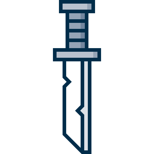 cuchillas Detailed Grey Lineal color icono