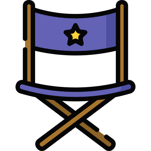 Director chair Special Lineal color icon