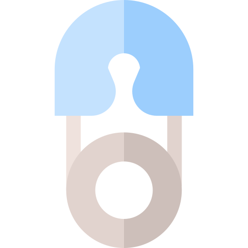 sicherheitsnadel Basic Straight Flat icon
