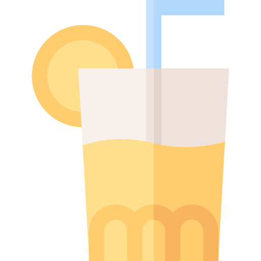 sinaasappelsap Basic Straight Flat icoon
