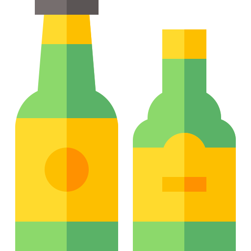 botella de cerveza Basic Straight Flat icono
