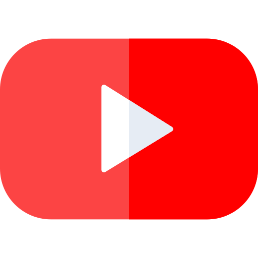 youtube Basic Rounded Flat icoon