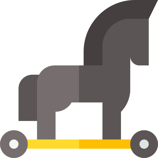 cheval de troie Basic Straight Flat Icône