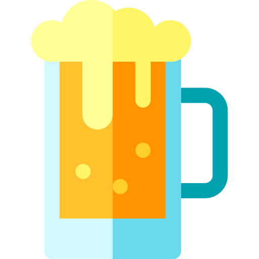 jarro de cerveza Basic Rounded Flat icono