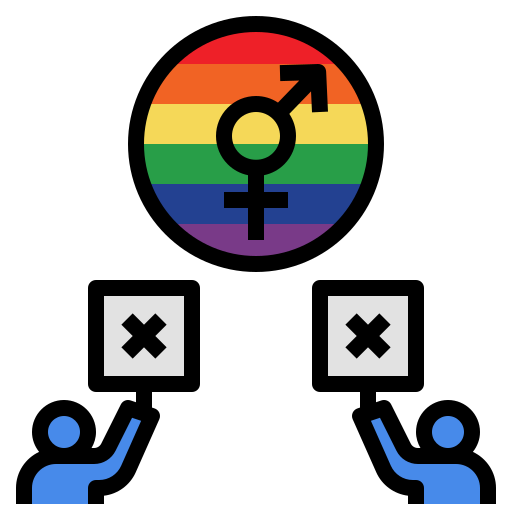 anti gay Noomtah Lineal color Icône