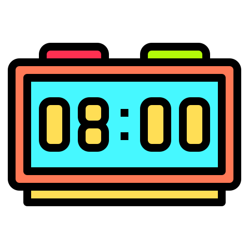 Digital clock Catkuro Lineal Color icon
