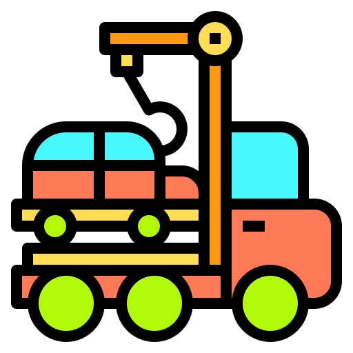 Crane truck Catkuro Lineal Color icon
