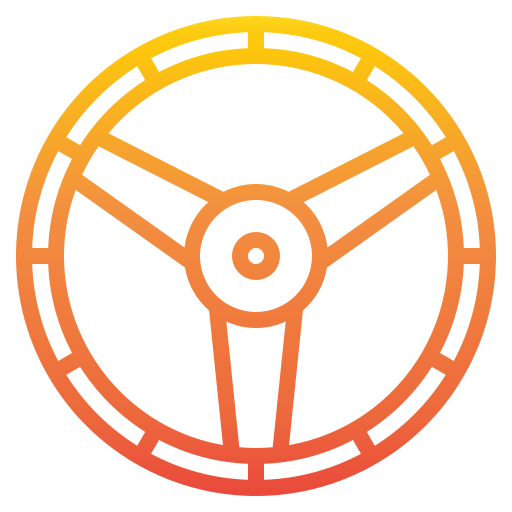 Steering wheel Catkuro Gradient icon