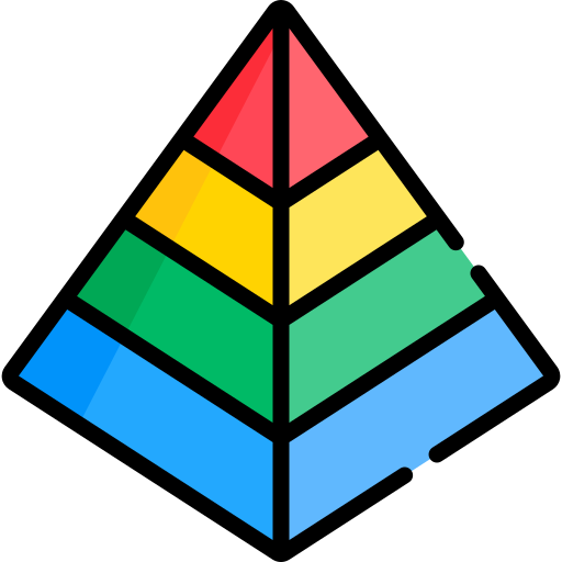 피라미드 차트 Special Lineal color icon