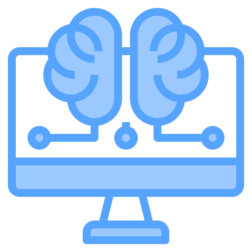 Artificial intelligence Catkuro Blue icon