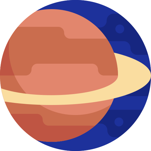 saturn Detailed Flat Circular Flat ikona