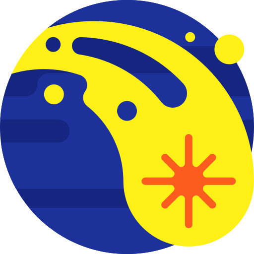 spadająca gwiazda Detailed Flat Circular Flat ikona