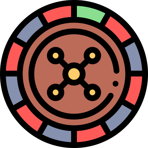 casino roulette Detailed Rounded Lineal color icon