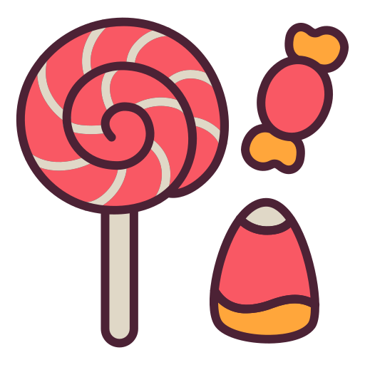 Halloween candy Victoruler Linear Colour icon