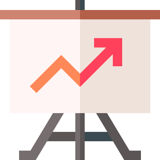 analytique Basic Straight Flat Icône