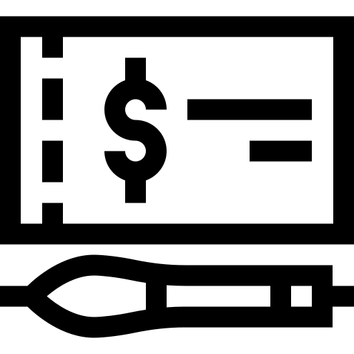 Cheque Basic Straight Lineal icon