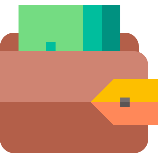 billetera Basic Straight Flat icono