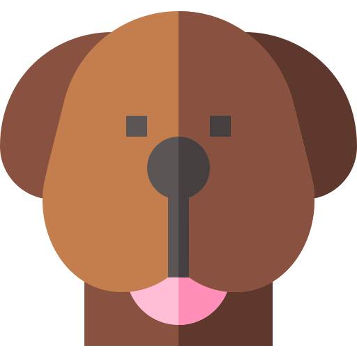 Dog Basic Straight Flat icon