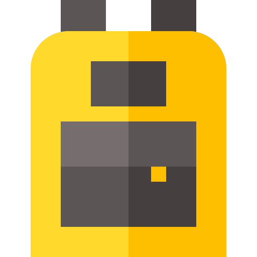 Backpack Basic Straight Flat icon